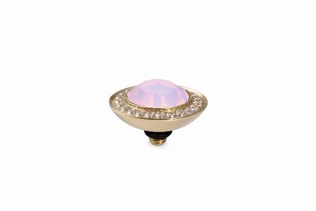 Qudo Gold Topper Tondo Deluxe 13mm - Rose Opal